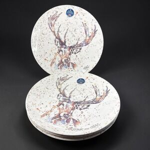 Royal Stafford Arthur the Stag Dinner Plates Set of 4 Made in England 11Inch NEW